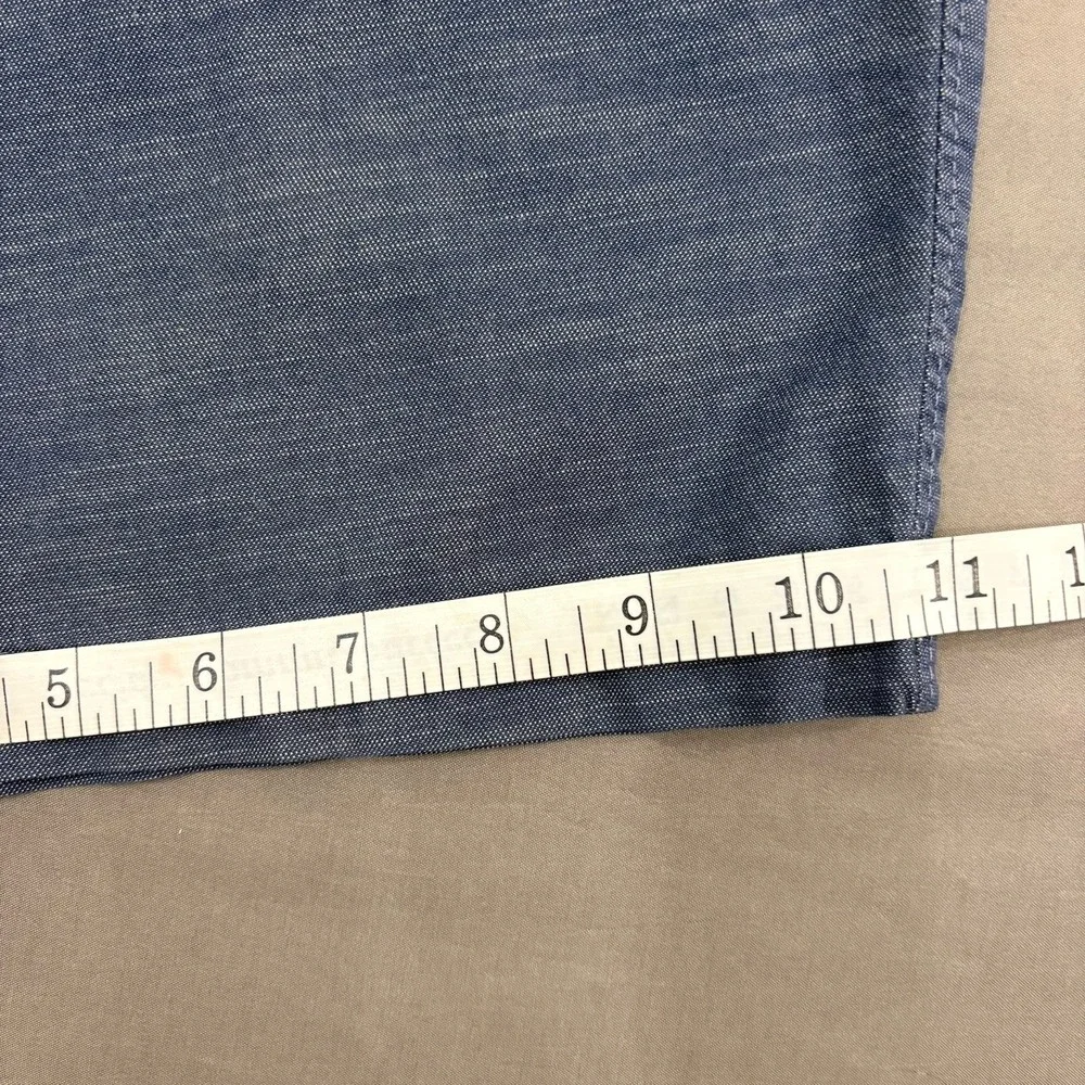 Banana Republic Aiden Short  Men's Chino Chambray Blue Heather Preppy Size 35